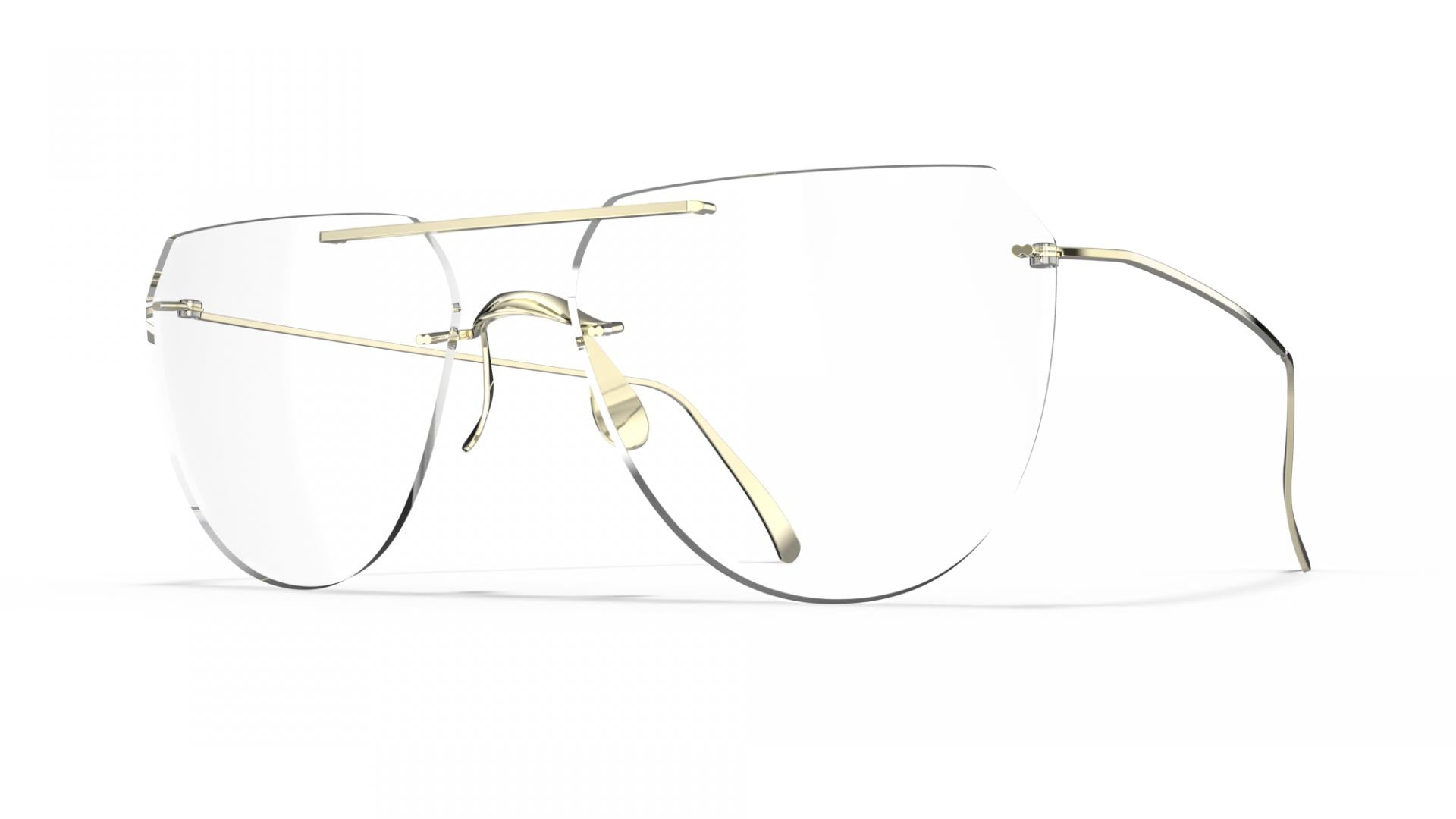 Blackfin BF1110 Infinity B6-P4 C1806 Shiny Light Gold Rimless