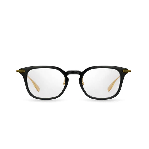 Bugatti 60 Black Acetate & 24K Yellow Gold Japanese Titanium Clear Optical Eyeglasses Frame