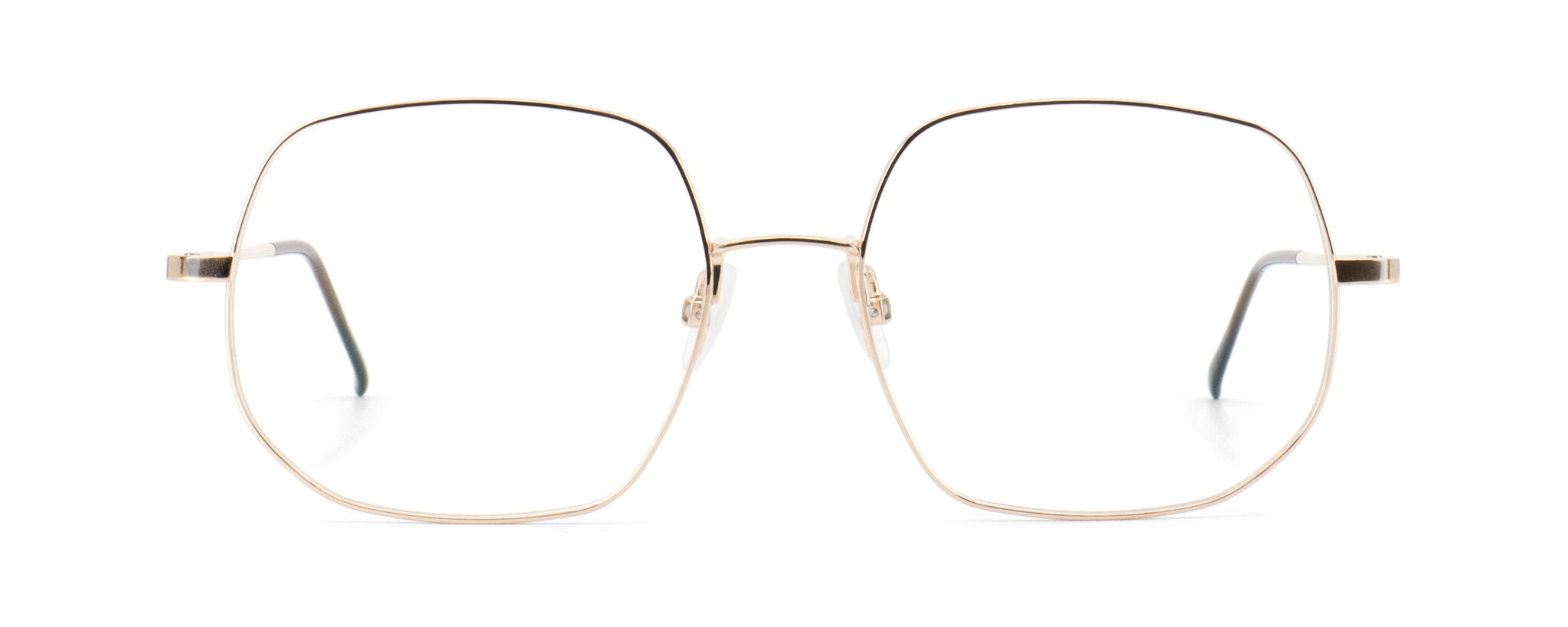 Götti Switzerland ALDEN GLS Gold Shiny Oversized Geometric Ultra-Lightweight Japanese Titanium Optical Eyeglasses Frame