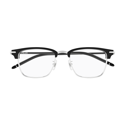 MONTBLANC MB0409O-001 – Silver/Black Eyeglasses 52 (XL)