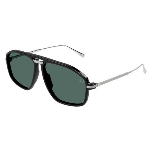 Dunhill DU0120S-003 Black and Silver Recycled Acetate Sunglasses