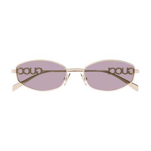 Gucci GG1802S 003 Gold & Violet Rectangular Sunglasses
