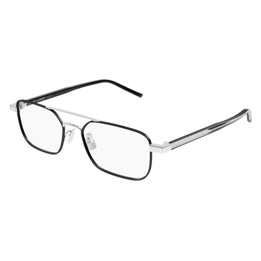 Saint Laurent SL 780-003 Silver and Crystal Corner Angle Optical Frame