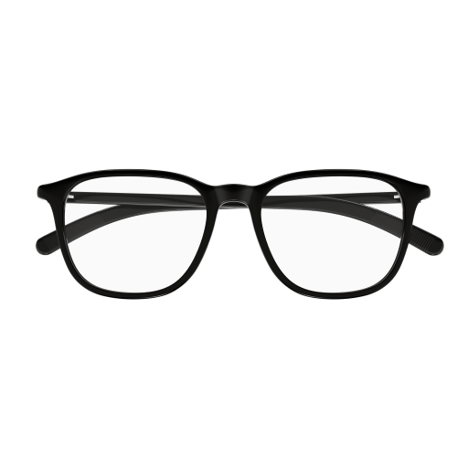 Montblanc MB0386O 001 Snowcap Black Recycled Acetate Rectangle Optical Eyeglasses Frame
