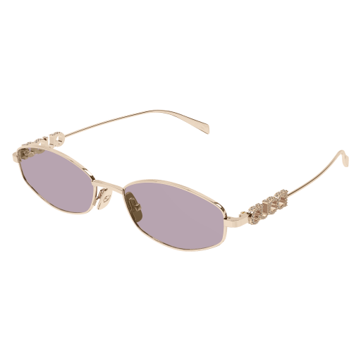 Gucci GG1802S 003 Gold & Violet Rectangular Sunglasses