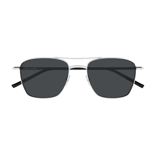 Saint Laurent SL 866-002 Silver Metal & Black Bio Injection Frame with Grey Bio Nylon Lenses