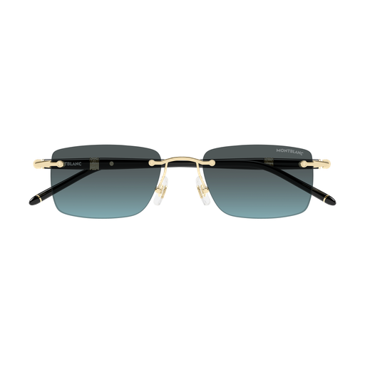 Montblanc Meisterstück MB0344S 010 Polished Gold and Black Luxury Sunglasses
