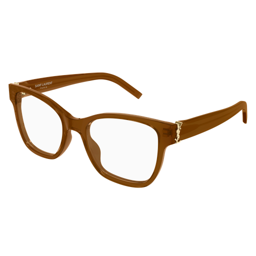 Saint Laurent SL M158-005 Polished Brown Luxury Optical Frame