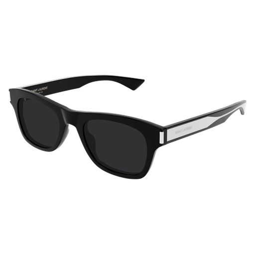 Saint Laurent SL 877-001 Black and Crystal Square Sunglasses