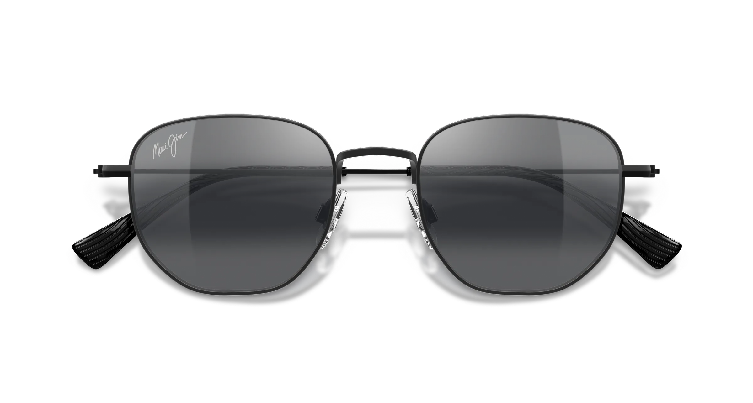 Maui Jim Halakea MJ0366S 001 Matte Black Round Polarized Sunglasses