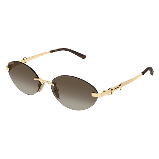 Gucci Sign GG2051S 004 Polished Gold Luxury Sunglasses with Gradient Lenses