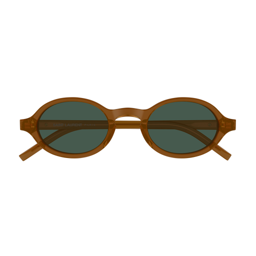 Saint Laurent SL M161-004 Brown Recycled Acetate Frame with Green Bio Nylon Lenses