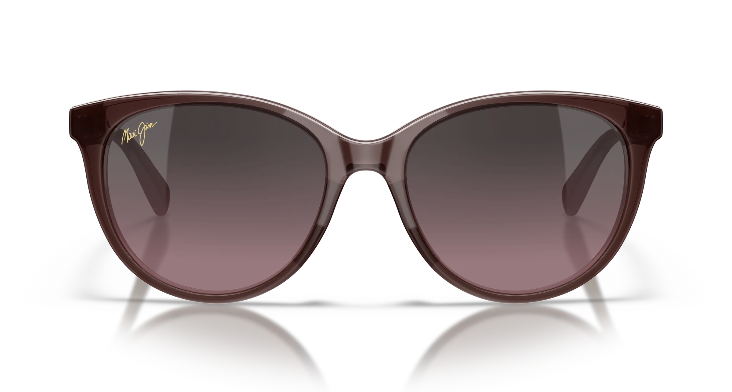 Maui Jim Kalawa SKU MJ0359S-004 Shiny Transparent Pinkish Red Cat-Eye Maui Rose Polarized Sunglasses