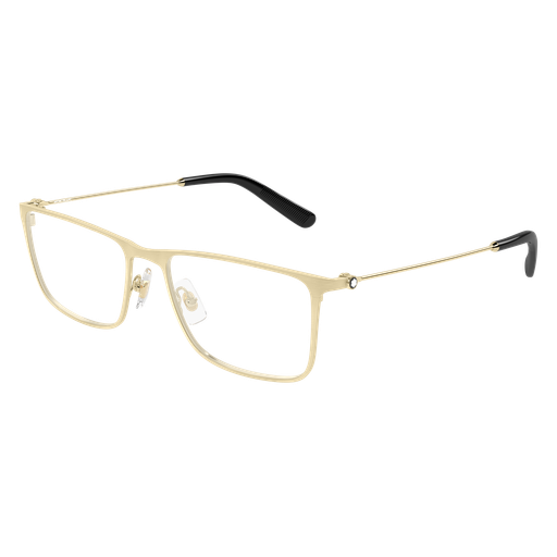 Montblanc MB0464O 008 Gold XL Rectangular Metal Optical Frame