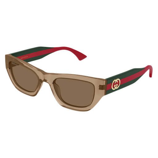 Gucci GG2116S-004 Brown & Green Rectangular Sunglasses