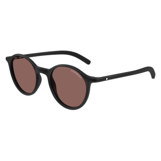Montblanc Snowcap MB0324S 006 Deep Black Luxury Sunglasses with Red Anti-Reflective Glass Lenses