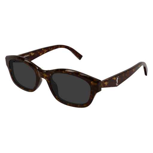 Saint Laurent Monogram SL M172 002 Polished Havana Recycled Acetate Full Rim Grey Lens Sunglasses