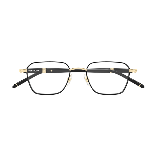 Montblanc MB0485O-001 Gold and Black Square Optical Frame