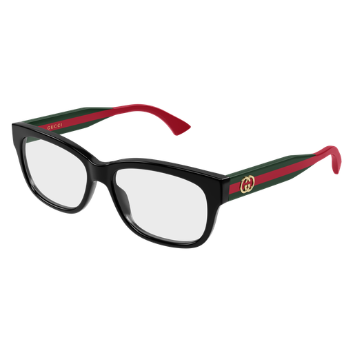 Gucci GG0278ON-001 Polished Black & Green Luxury Optical Frame