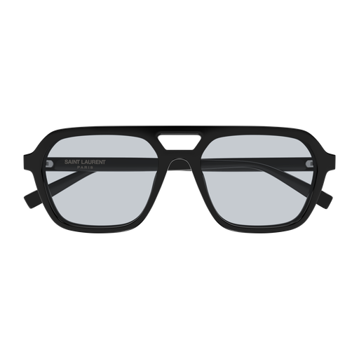 Saint Laurent SL 905 002 Black Rectangular Sunglasses – Light Blue Lenses