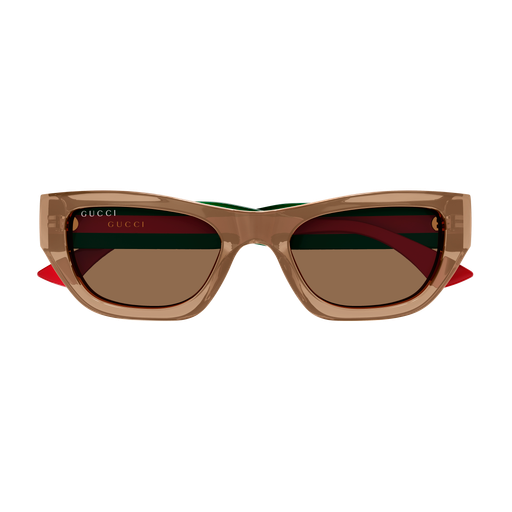 Gucci GG2116S-004 Brown & Green Rectangular Sunglasses