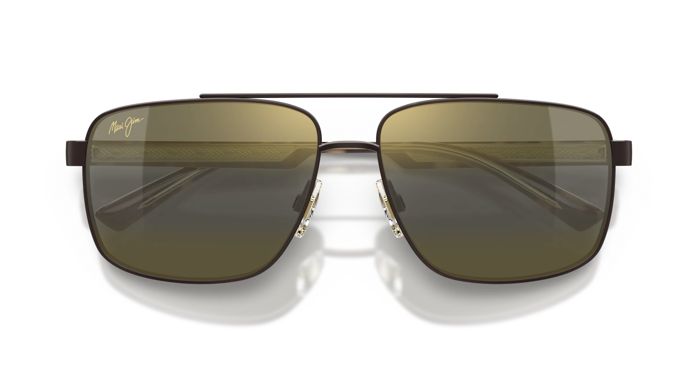 Maui Jim Hālawa SKU MJ0361S-003 Matte Chocolate Brown Aviator HCL Bronze Polarized Sunglasses