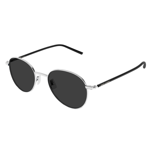 Saint Laurent SL 865-002 Silver Metal & Black Bio Injection Frame with Grey Bio Nylon Lenses