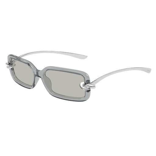 Bottega Veneta BV1439S-004 Grey & Silver Luxury Sunglasses