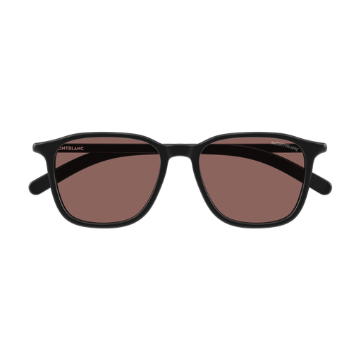 Montblanc MB0325S-005 Black Square Sunglasses with Red Lenses