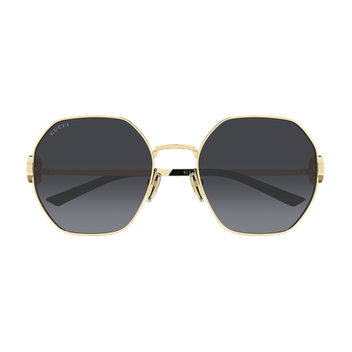 Gucci GG2046S 001 Gold Oversized Aviator Sunglasses