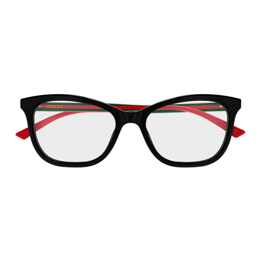 Gucci GG2117O-001 Polished Black & Green Luxury Optical Frame