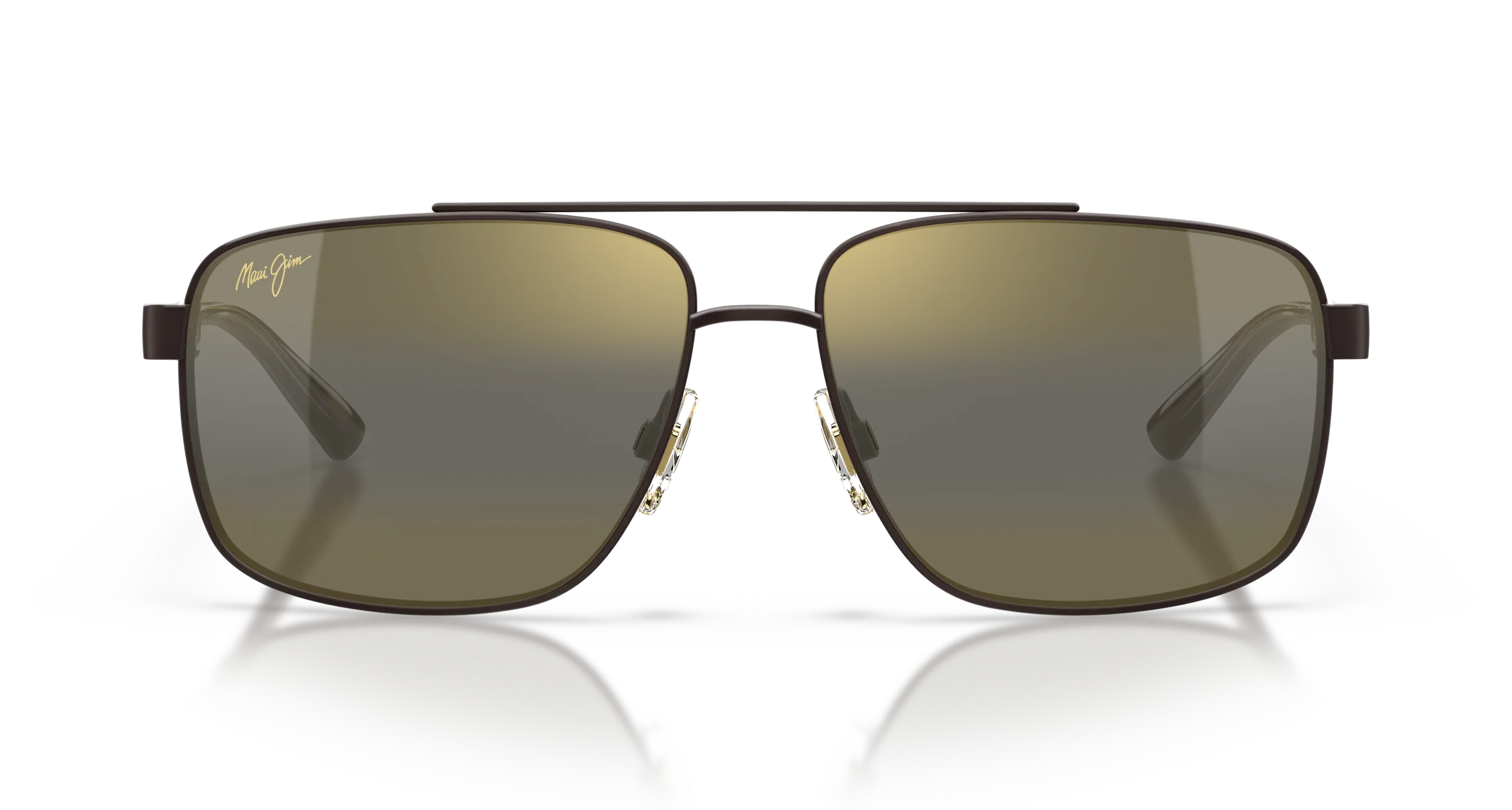 Maui Jim Hālawa SKU MJ0361S-003 Matte Chocolate Brown Aviator HCL Bronze Polarized Sunglasses