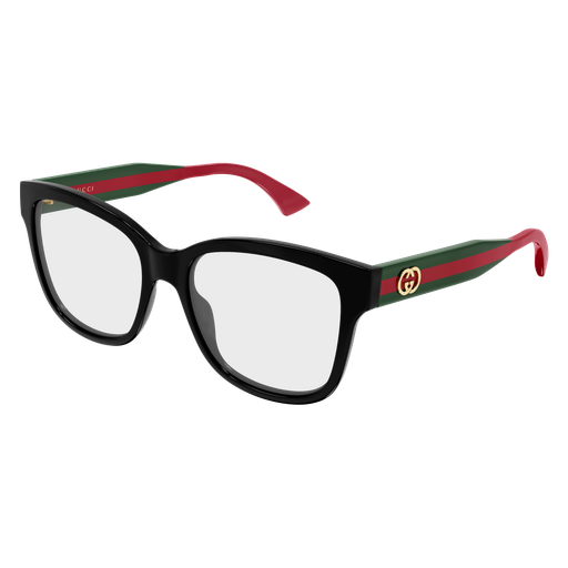 Gucci GG0038ONN-001 Black & Green Luxury Optical Frame