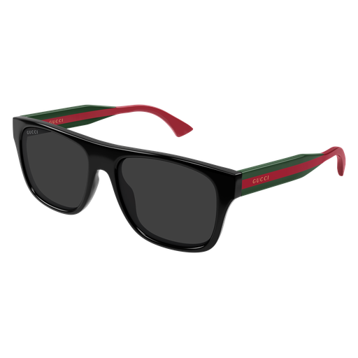 Gucci GG2119S-001 Black & Green Square Sunglasses