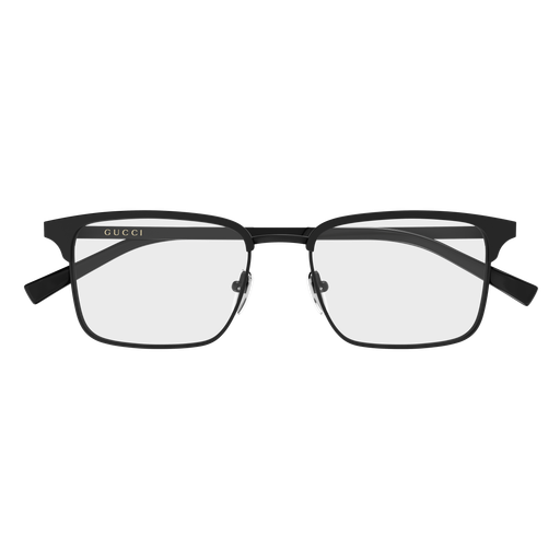 Gucci Institutional Logo GG2136O 006 Polished Black Full Rim Eyeglasses Frame