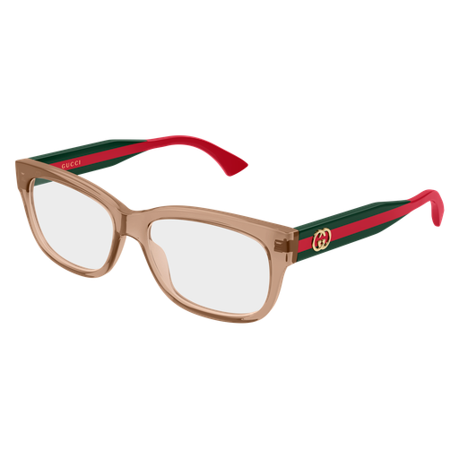 Gucci GG0278ON 015 Polished Brown and Green Luxury Optical Frame