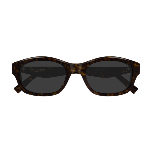 Saint Laurent Monogram SL M172 002 Polished Havana Recycled Acetate Full Rim Grey Lens Sunglasses