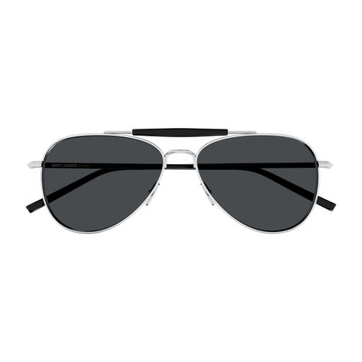 Saint Laurent SL 864-002 Silver Metal & Black Bio Injection Frame with Grey Bio Nylon Lenses