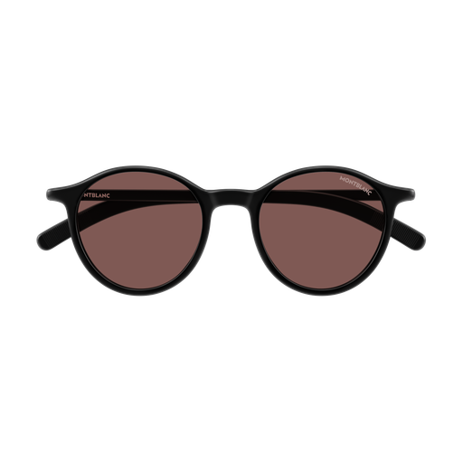 Montblanc Snowcap MB0324S 006 Deep Black Luxury Sunglasses with Red Anti-Reflective Glass Lenses
