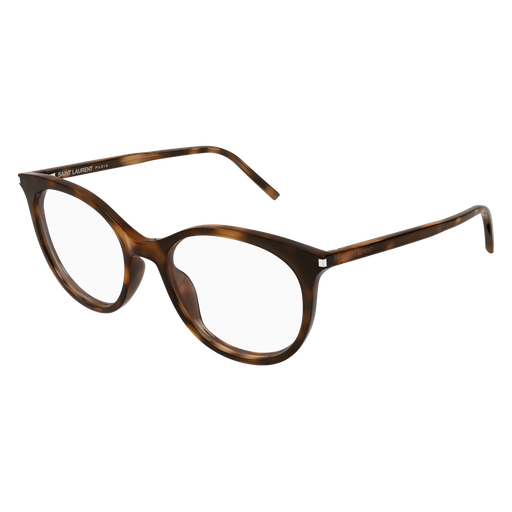 Saint Laurent SL 891-003 Light Havana Square Optical Frame
