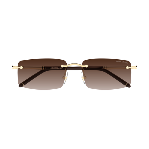 Montblanc Meisterstück MB0443S 008 Polished Gold Luxury Sunglasses