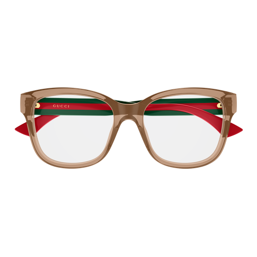 Gucci GG0038ONN-005 Brown & Green Square Optical Frame