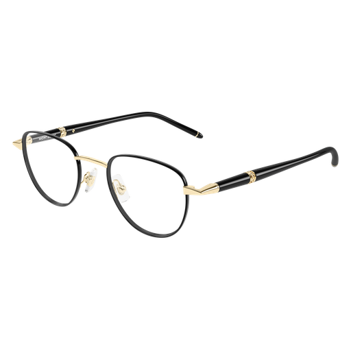 Montblanc Meisterstück MB0486O 001 Polished Gold and Black Luxury Optical Frame