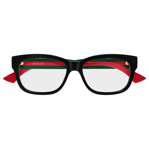 Gucci GG0278ON-001 Polished Black & Green Luxury Optical Frame