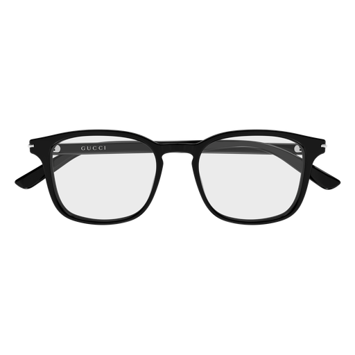 Gucci Institutional Logo GG2129O 001 Polished Black Recycled Acetate Full Rim Eyeglasses Frame