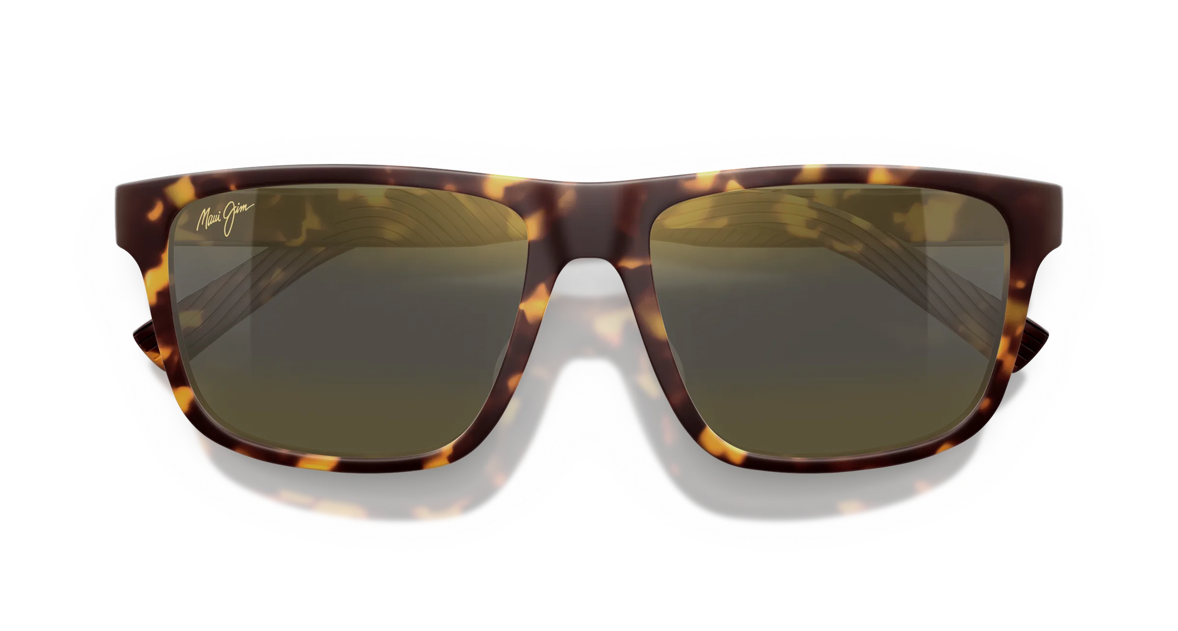 Maui Jim Pū'ali SKU MJ0363S-002 Matte Dark Havana Soft Rectangular HCL Bronze Polarized Sunglasse
