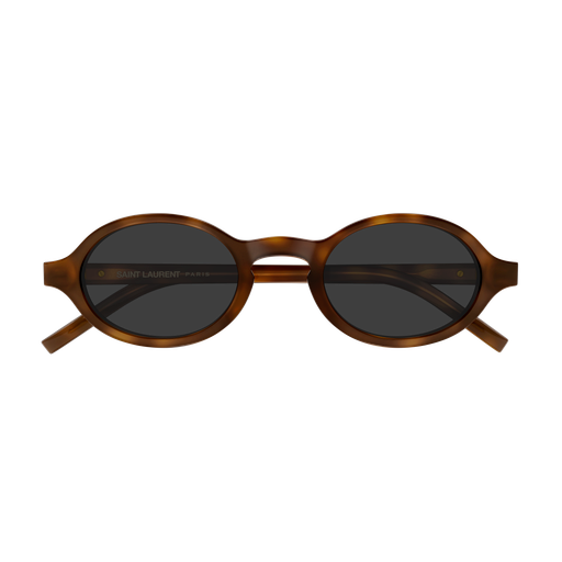 Saint Laurent SL M161-003 Havana Recycled Acetate Frame with Grey Bio Nylon Lenses