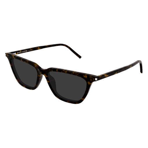 Saint Laurent SL 889 Sulpice Thin Color 002 Havana Recycled Acetate Frame with Grey Bio Nylon Lenses