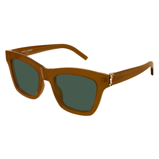 Saint Laurent SL M156-005 Polished Brown Luxury Sunglasses