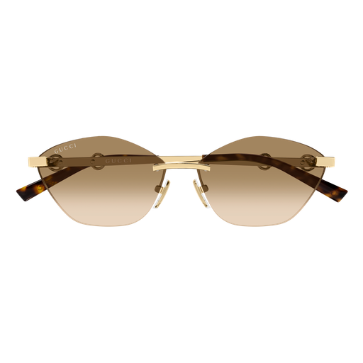 Gucci Sign GG2050S 004 Polished Gold and Ivory Luxury Sunglasses with Gradient Lenses